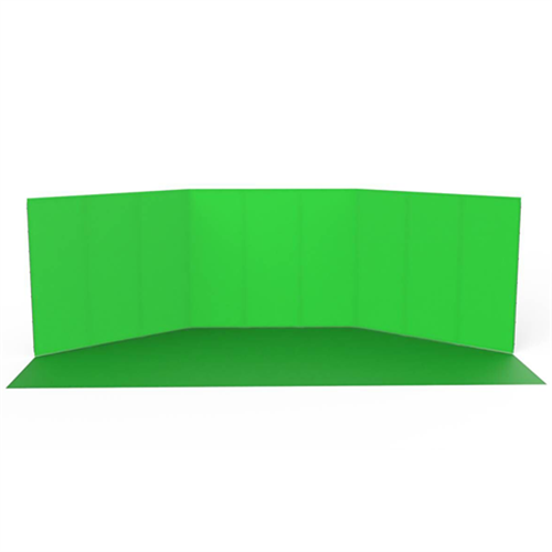 Aufstellbares Panorama Greenscreen Panel 240x900cm Chromakey