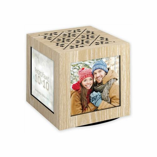 Holz Fotowürfel Donner für 4 Fotos 10x10