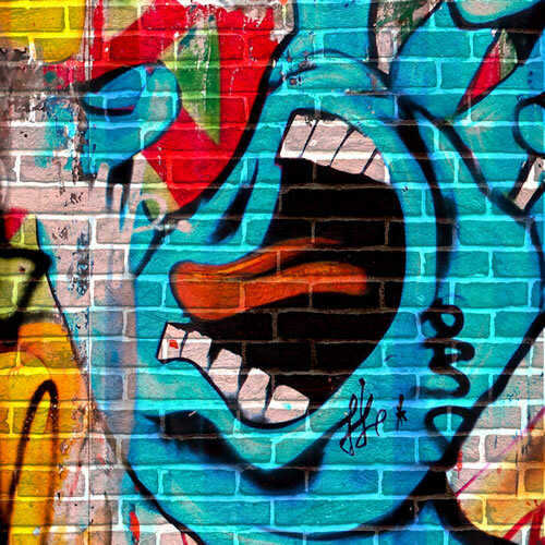 Fotohintergrund Vinyl 1,6x2,5m GRAFFITI HAND