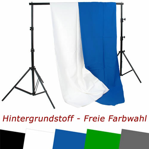 Teleskop Hintergrundsystem plus 2 Hintergrundstoffe 3x6m...